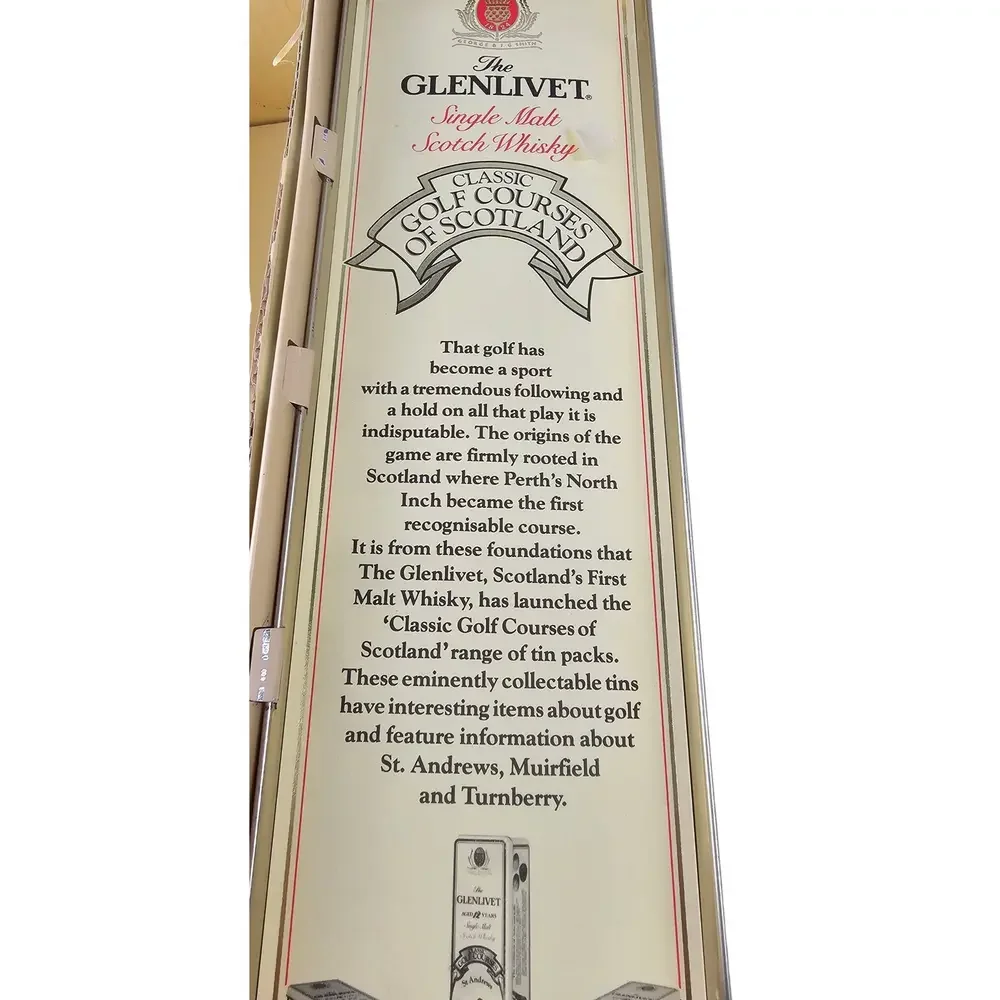 The Glenlivet 12 Year Classic Golf Courses of‎ Scotland Tin - highly collectable